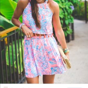 Lilly Pulitzer Skirt and Crop Top Set